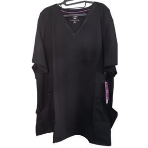 Healing Hands Purple Label Scrub Top V-Neck Womens 5X New w Tags Black Satin